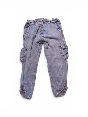 free People Light Lavender Cargo Jogger Pants